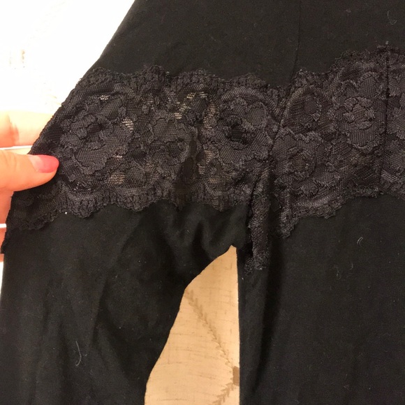 Free People Long Line Turtleneck with Lace Inset - Picture 2 of 3